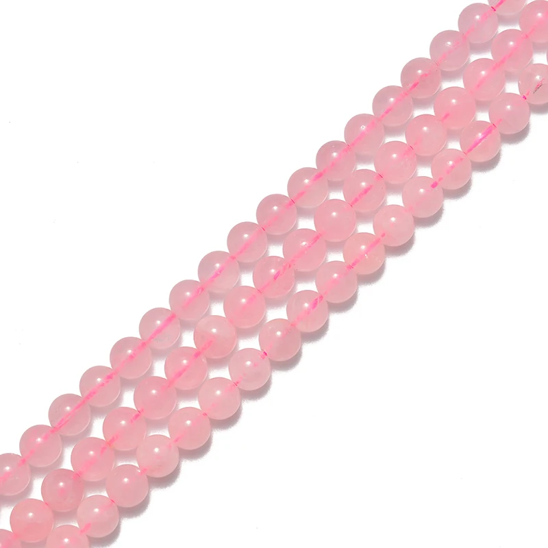High quality natural stone 8mm Round Pink Stone loose bead DIY jewelry accessories