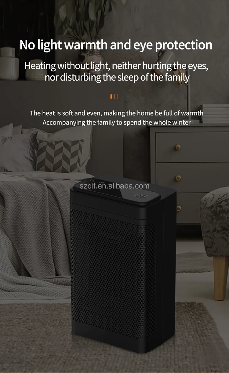 Portable 1500W 3 Gears Heater Rechargeable Space Heater Fan PTC Personal Desk Warm Heater for Home Dormitory