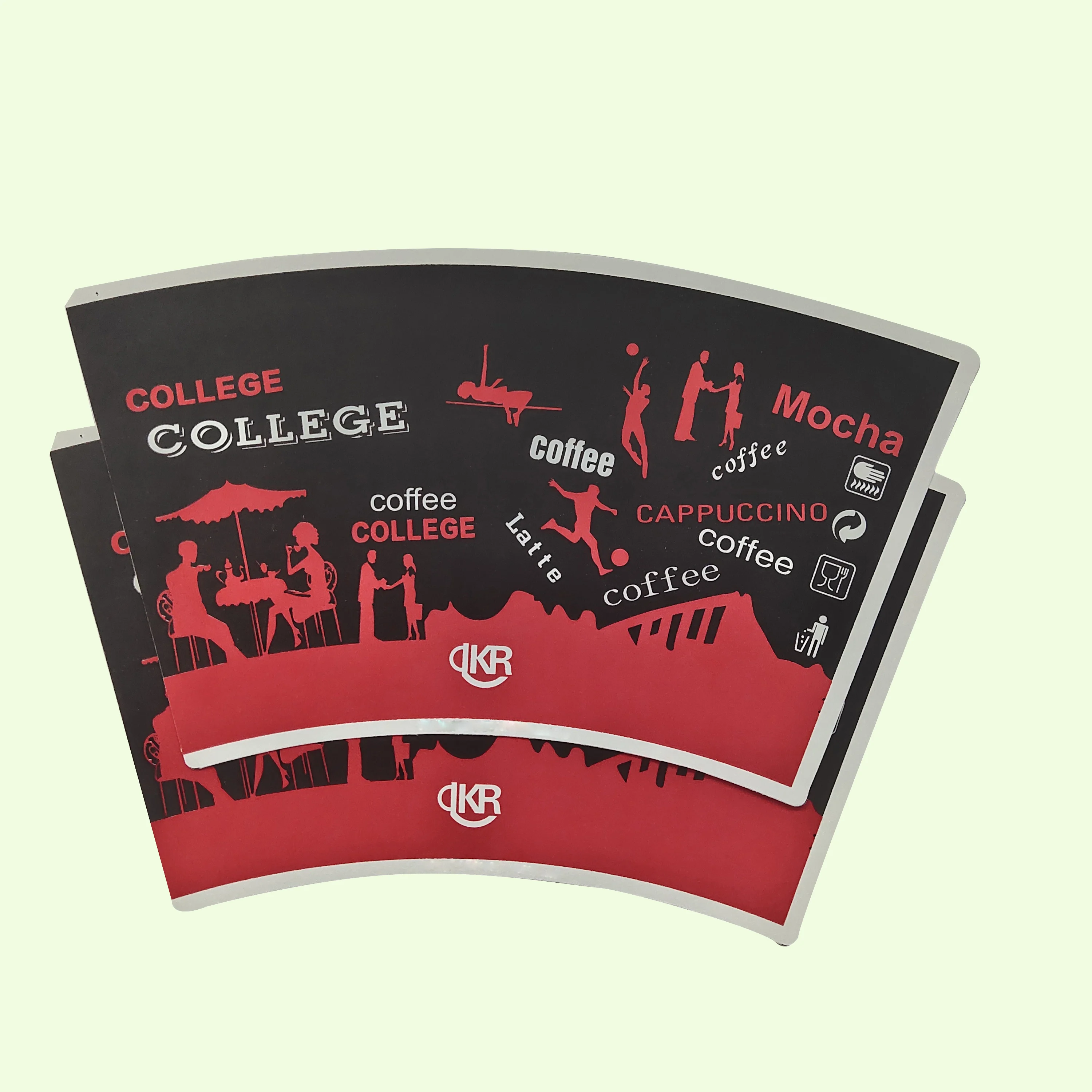 100% Wood Pulp Raw Material 260gsm Food Grade Pe Coated Cardboard Designs Logo Paper Cup Fan