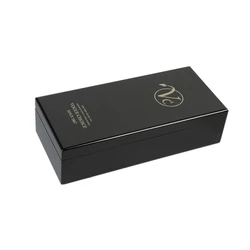 Wooden Tea Storage chest High light black box glass window cases wooden tea chest