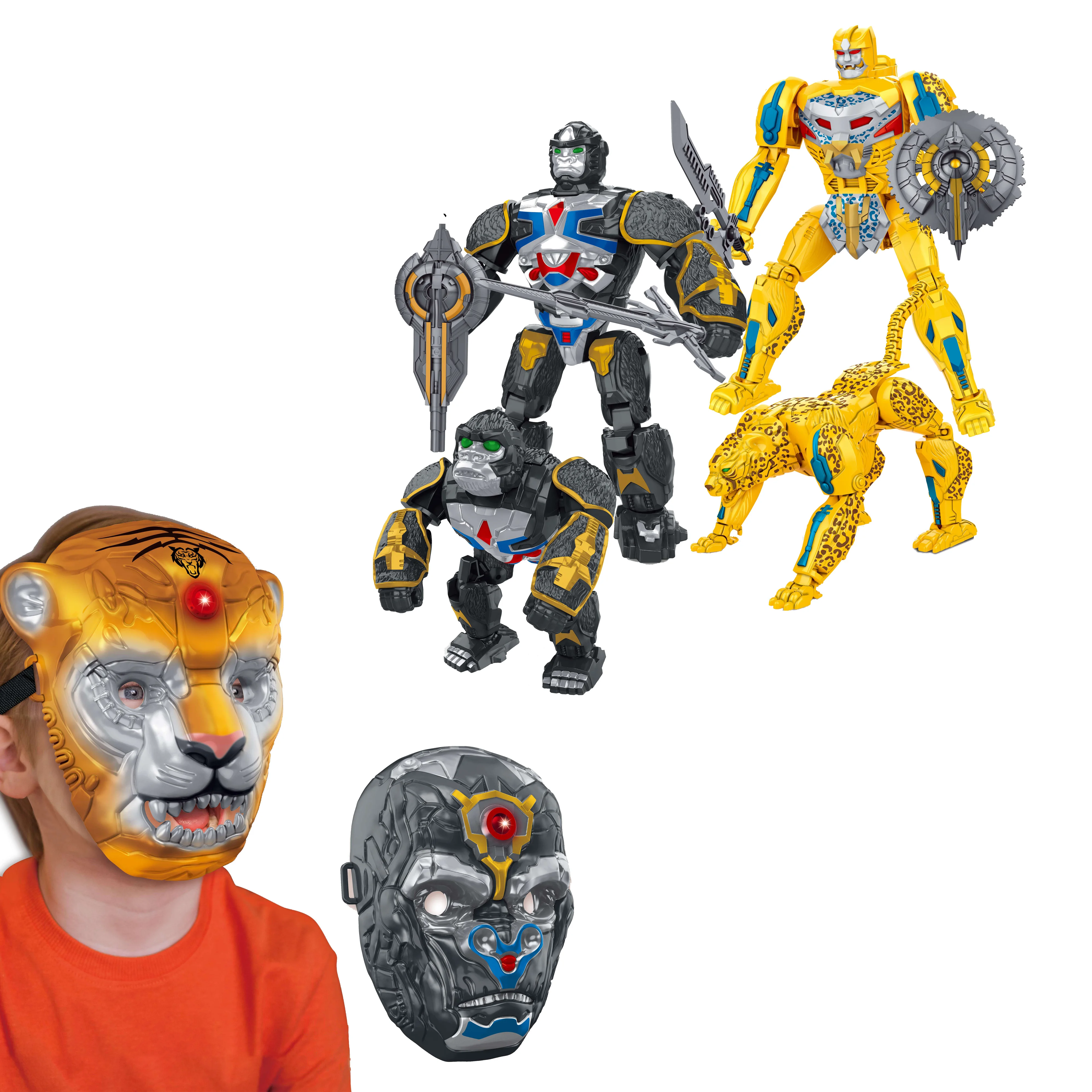 New Design Boy Toy Animal Deformed Robot Toys Model Toy Robots With Mask For Kids