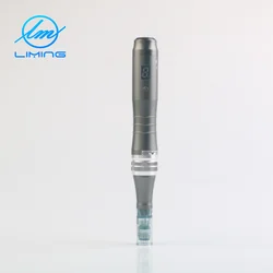 Dr pen m8-w microneedling derma pen round wireless digital  beauty care latest nano leather rolling micro needle pen