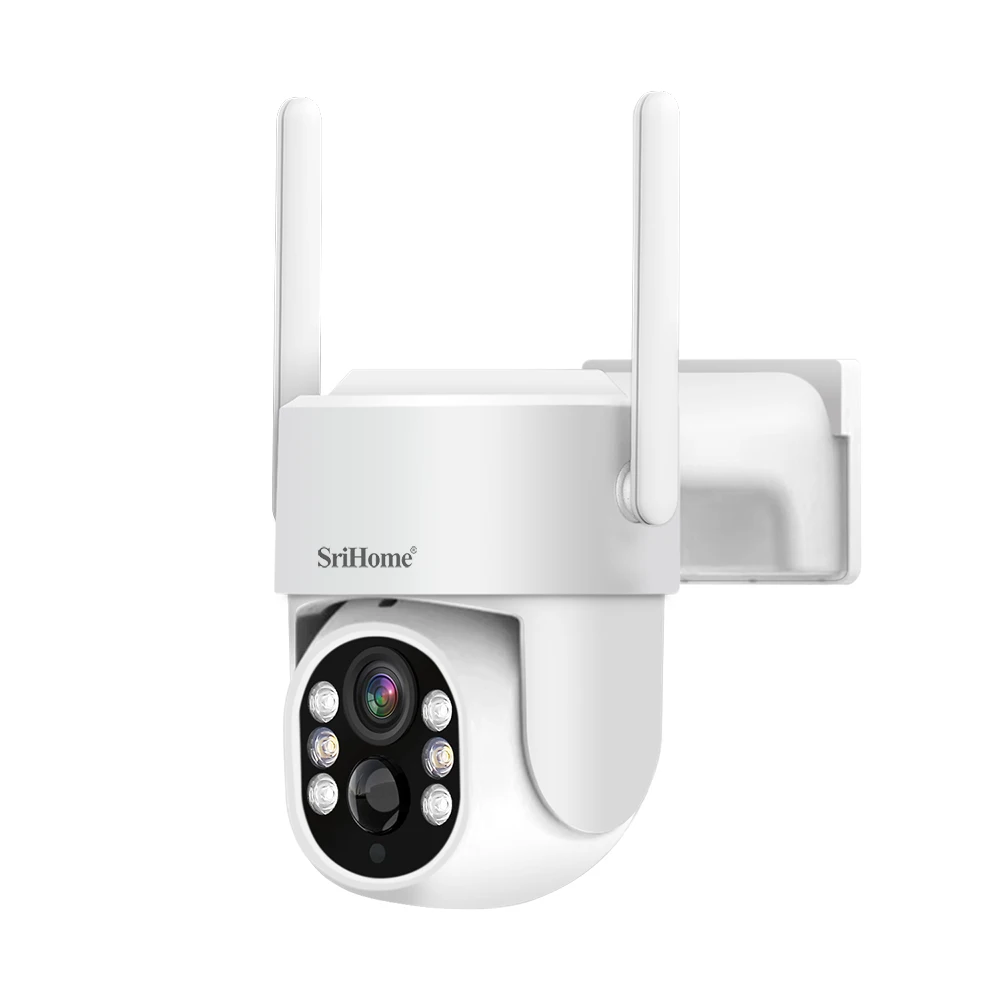 SriHome Outdoor Solar Camera DH005  4MP Waterproof IP66 Low Power Battery Solar Camera Wifi  Two-way Audio  Cctv Solar camera