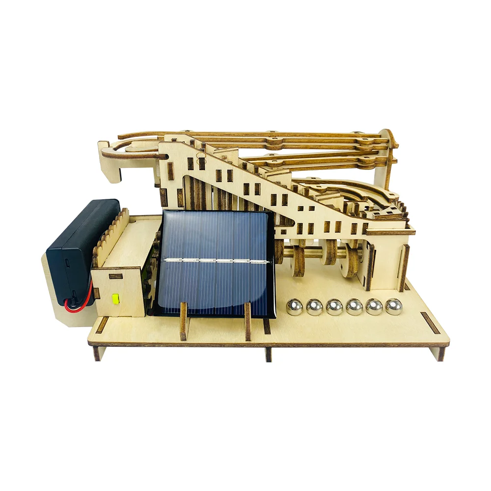 Y-TOP Wooden Marble Run 3D Puzzle Solar Toys Mechanical Race Track Model Maze Ball Game Building Block DIY Toy Set