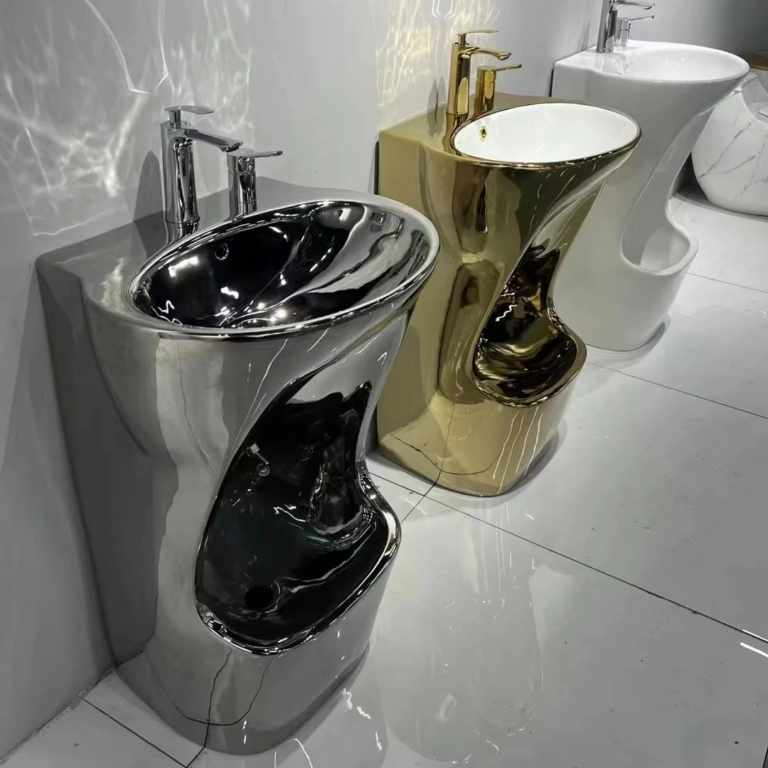 Custom automatic muslim prayer wash basin workplace muslim wash basin pedestal sink