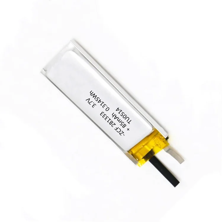 KC Certified ZCF281333 85mAh 3.7V Rechargeable Lithium Ion Polymer Battery for Wearable Posture Corrector