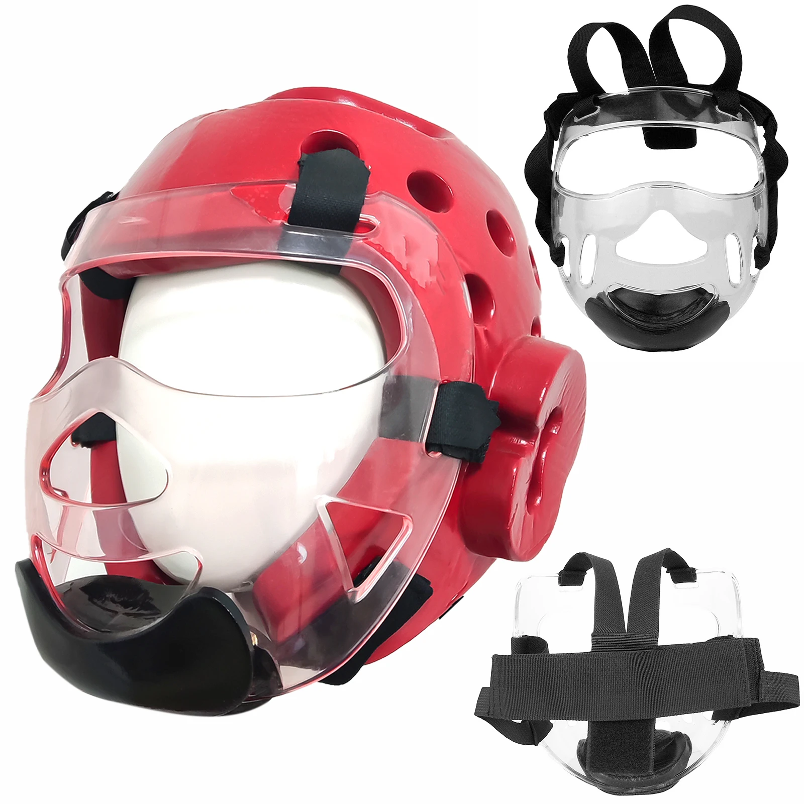 Спортивные боевые искусства шлем тхэквондо прозрачный щит для лица Защитная маска мужчин и