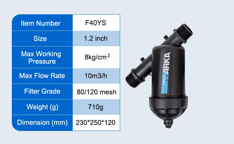 1.2 Inch Y-Type Screen Filter for Farm Drip Irrigation and Water Filtration Systems