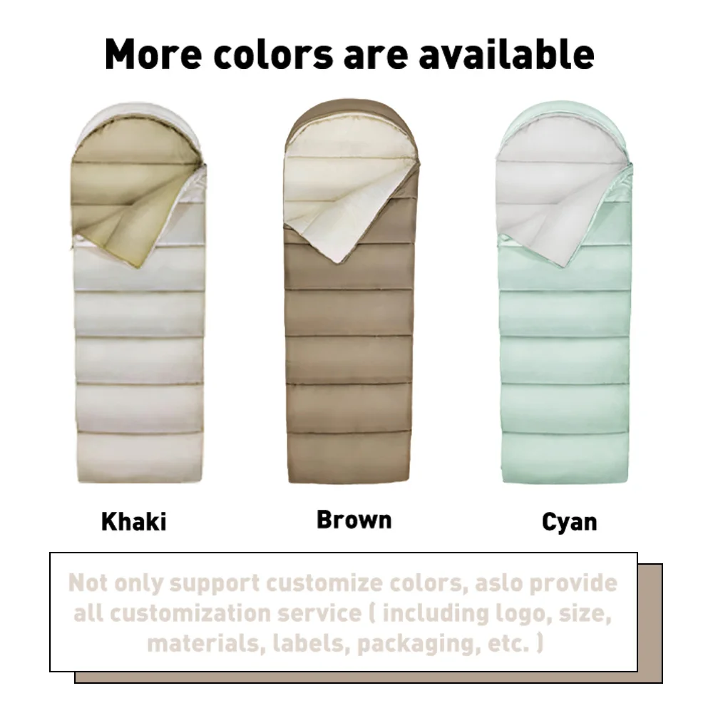 Factory outdoor travel envelope hollow fiber sleeping bags for camping hiking climbing