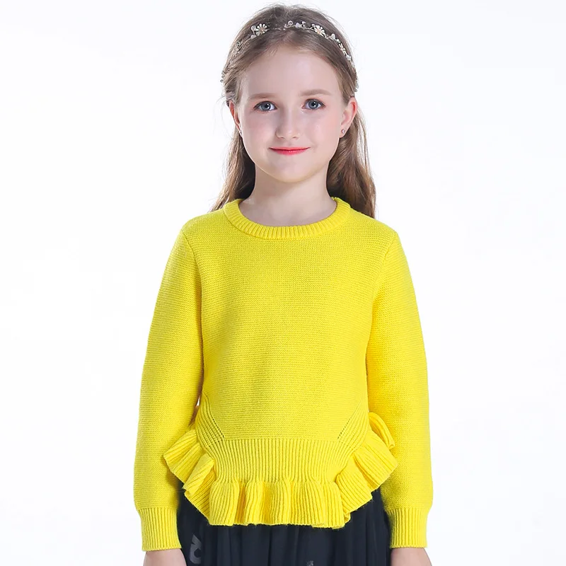 2021 kids crew neck winter fashion knitting girl sweater