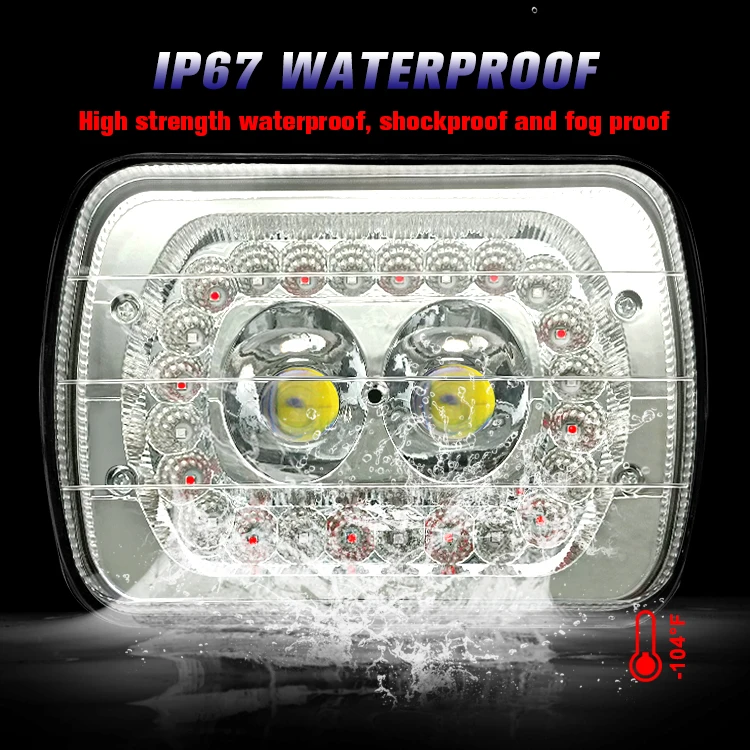 car accessories led lens led fog lights white yellow+colors flashing 7 inch led headlight led lights for motorcycle truck lights