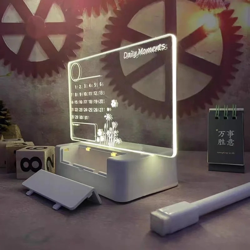Creative Led Night Light Note Board Message Board With Pen USB Power Decor Night Lamp Message board 3D lights