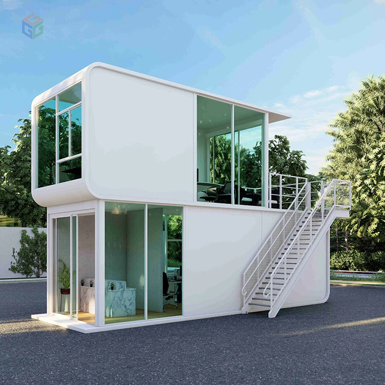 20ft 40ft Outdoor Modern Popular Prefab House Tiny House Mobile Working House Office Pod Apple Cabin