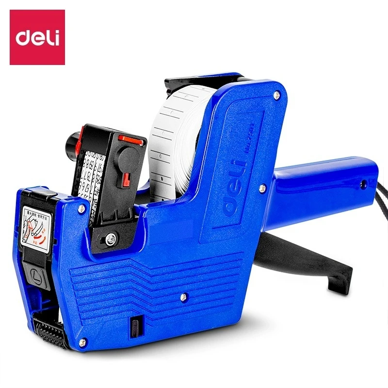 Deli 7501 price marking machine price tester manual labeling machine date coder Price Label Gun #8 digits