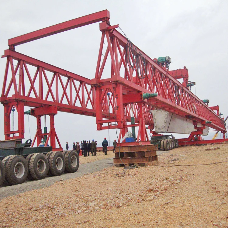 stable quality box type overhead bridge girder construction launching crane 100 ton