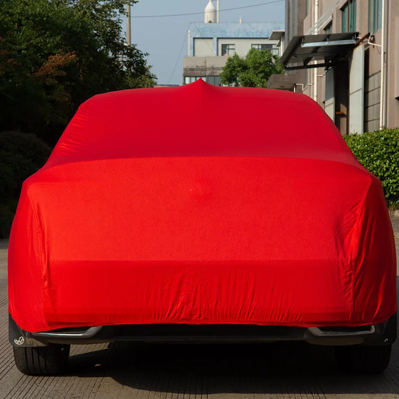 Высококачественный водонепроницаемый пыленепроницаемый черный растягивающийся чехол для автомобиля для дома и улицы с мягким прикосновением