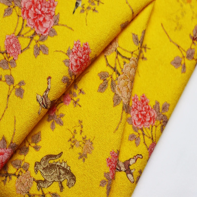 100% мериносовая шерстяная ткань для женского платья с цифровой печатью на заказ