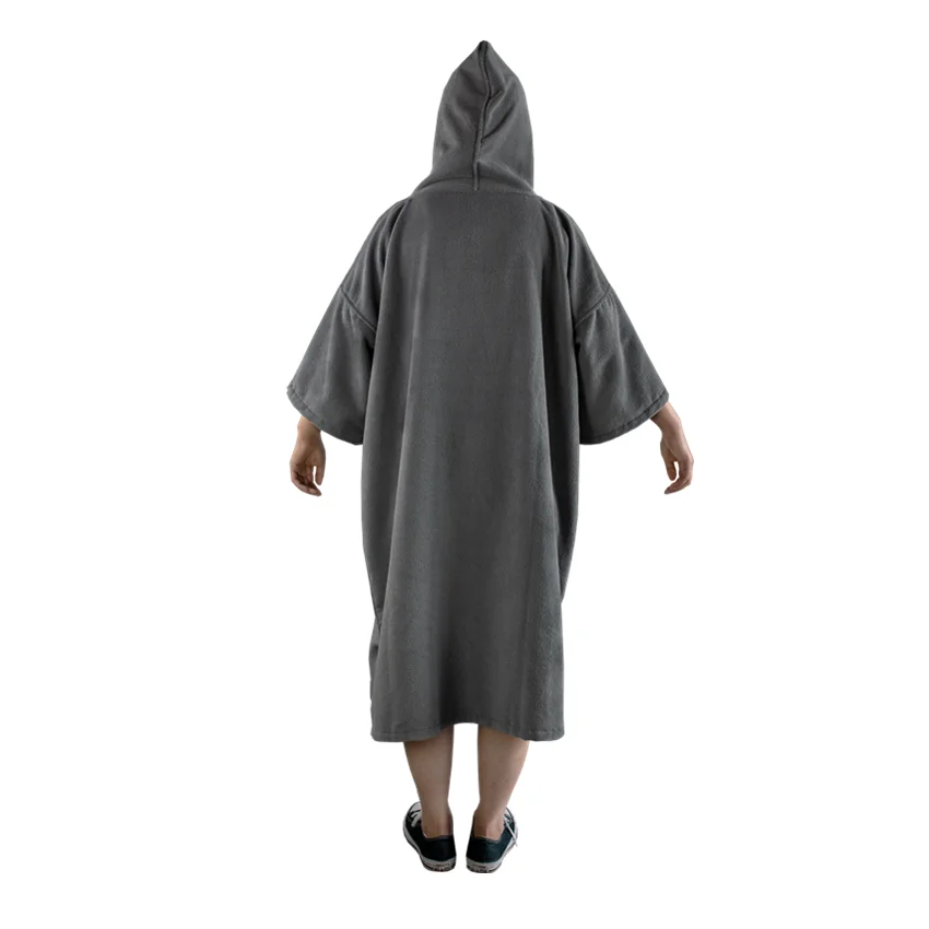 Custom Color Embroidered Logo Adult Microfiber Towel Surf Poncho Hooded