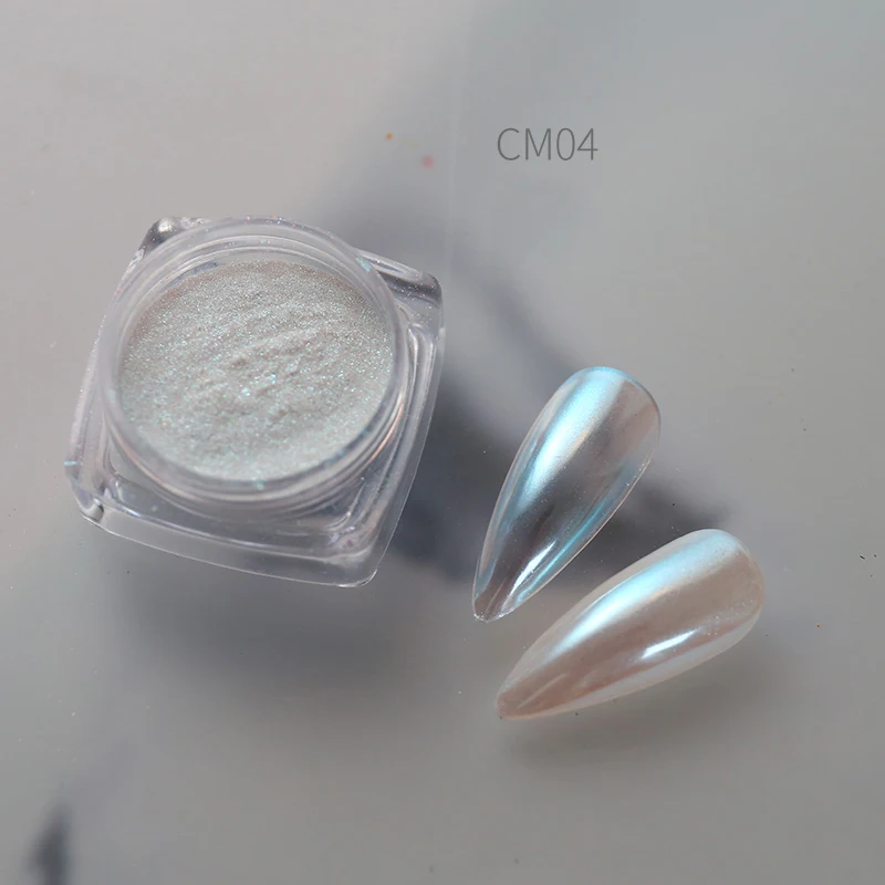 ANGNYA Custom Label 3 Colors Manicure Tool Nail Art Glitter Aurora Powder Nude Laser Holographic Fairy Magic Mirror Powder