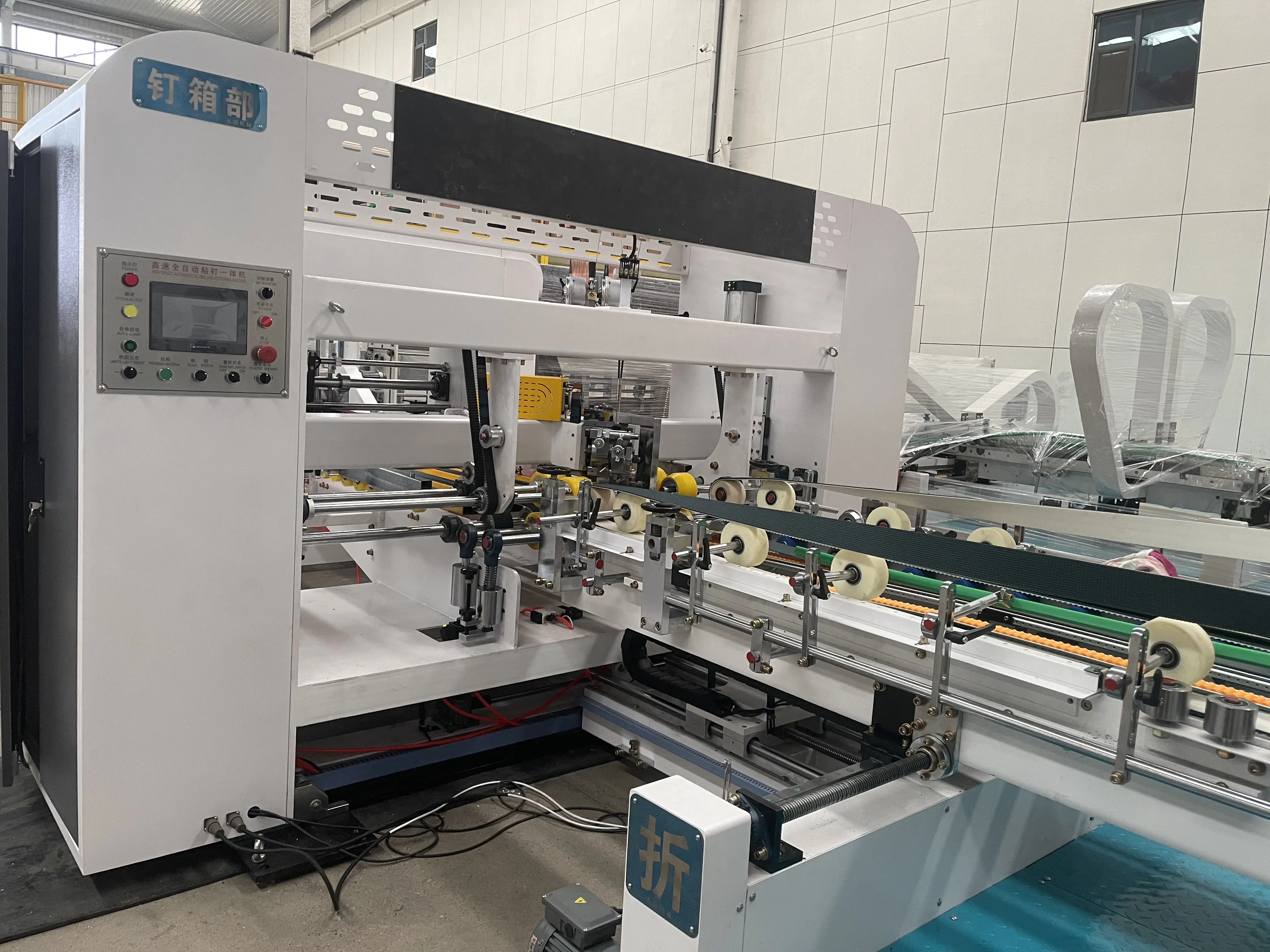 Full Automatic Folder Gluer Stitching Machine for Carton Boxing Making
