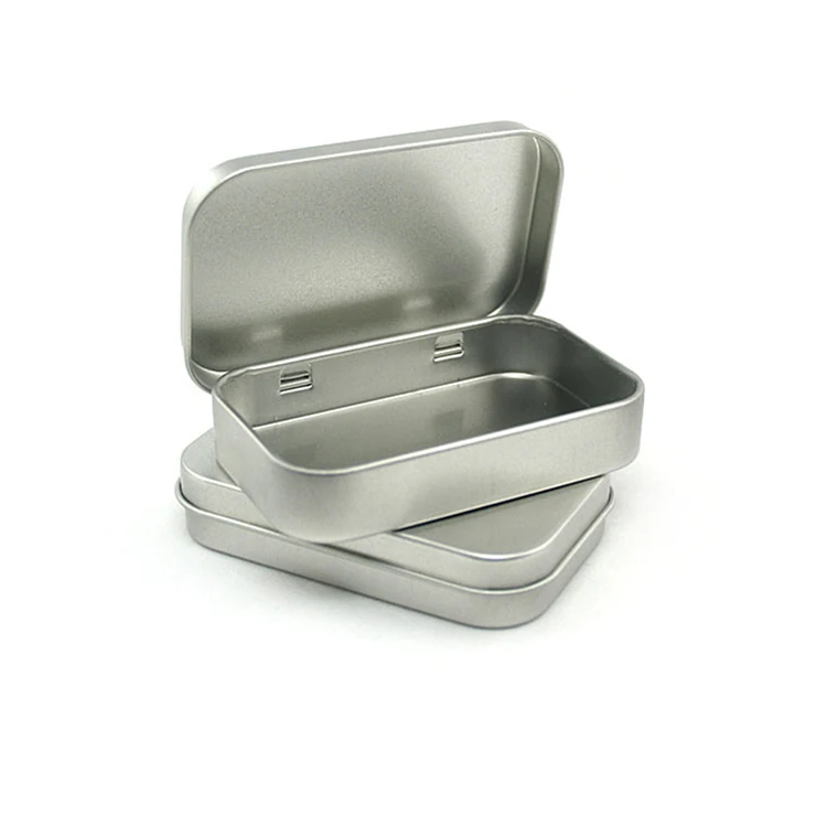 Custom Design Size Storage Gift Rectangle Hinged Metal Tin Box Packaging