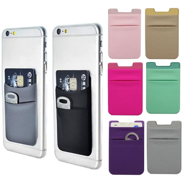 Ready To Ship Mobile Phone Card Holders Phone Wallet Stick On Lycra Card Holder For Phone Case