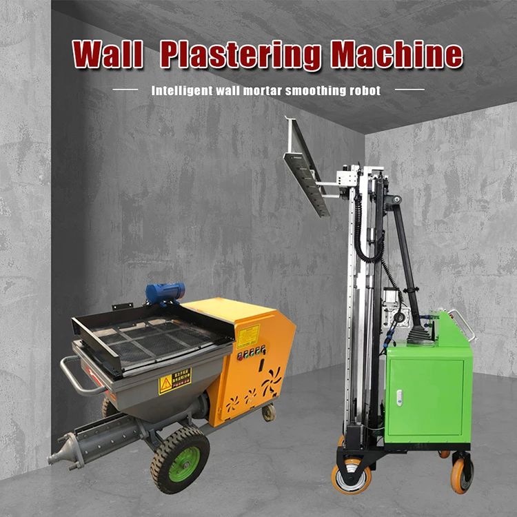 Free Shipping Cement Finishing Electric Automatic Wall Rendering Machines Wall Plastering Machine For Wall