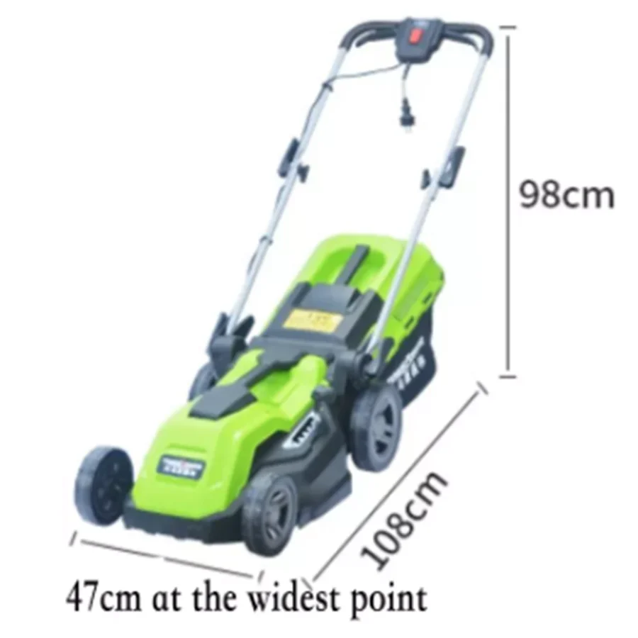 2300W 42cm Corded Electric Lawn Mower with 3-Position Adjustment