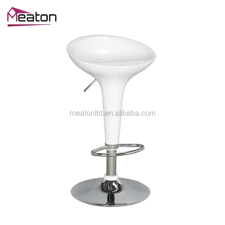 High Quality Hot Selling Comfortable Seating Surface Waterproof Abs Swivel Counter Stool With Metal Frame