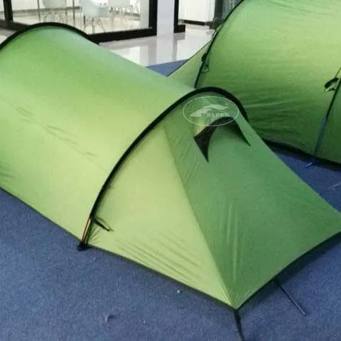 Best Seller Outdoor Waterproof Aluminum Frame Flame Retardant 2 Person Double Wall Classic Tunnel Tent Camping Gear