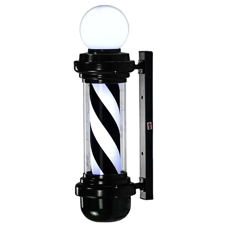Salon sign barber shop lamps outdoor LED spinning barber pole
