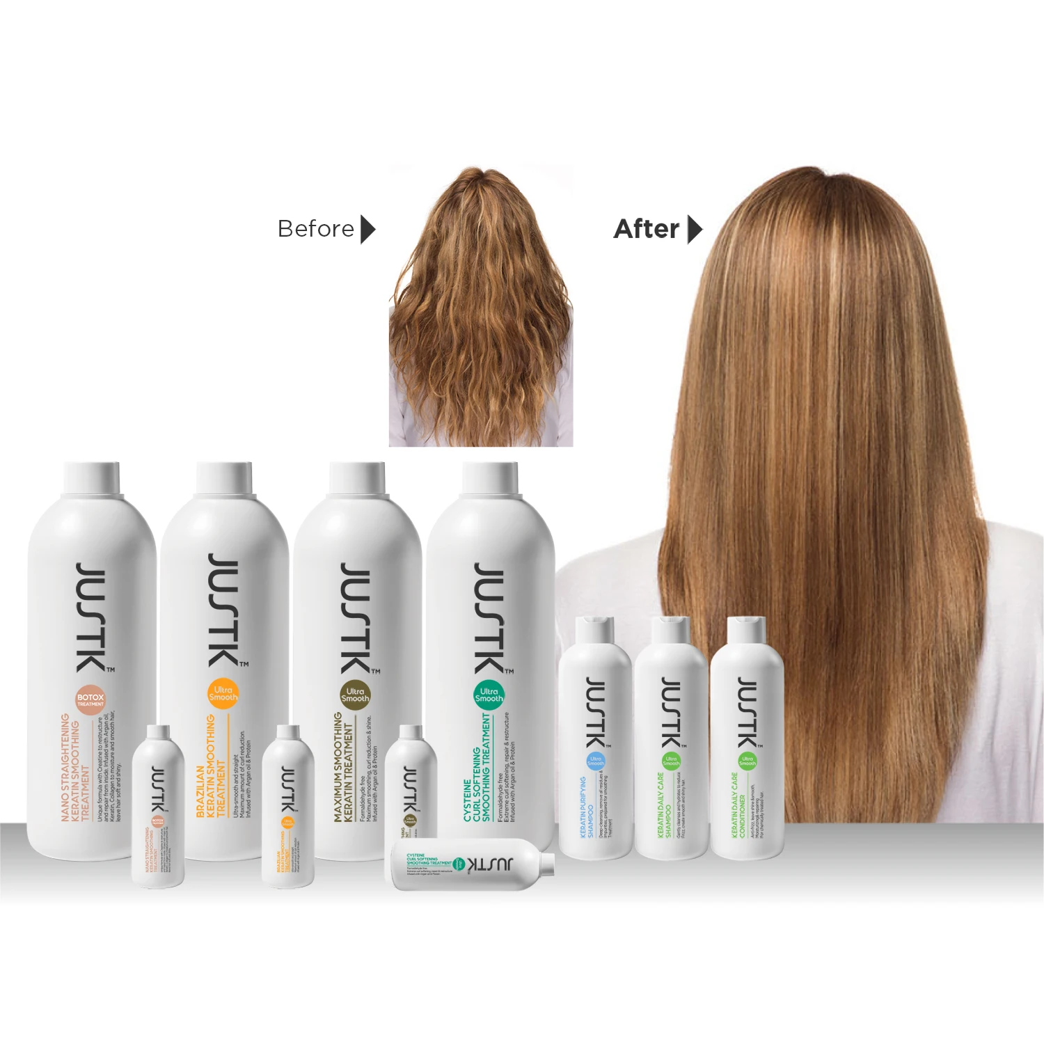 Private Label Hair Straightening Smoothing Formaldehyde Free Argan Oil Brazilian Base Keratin Treatment