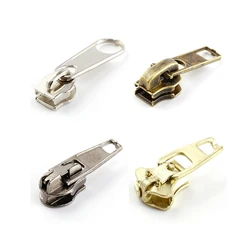 Factory Direct Black Silver Gold Metal Zipper Tag Custom Engraved Logo Brand Zipper Pull