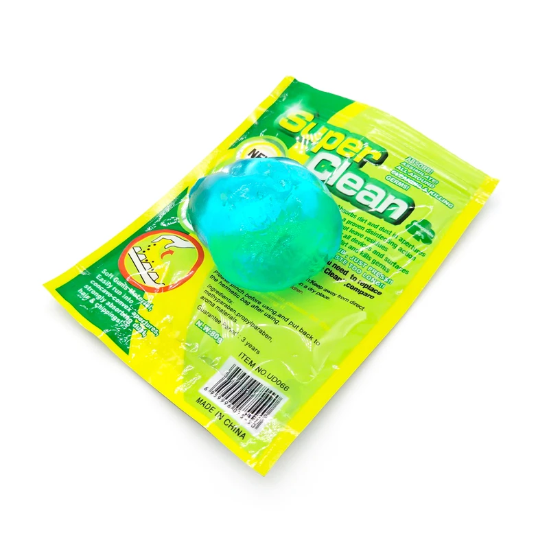 
 Hot selling blue color 80g promotional universal car super cleaning gel magic dust keyboard cleaner cleaning gel dust  