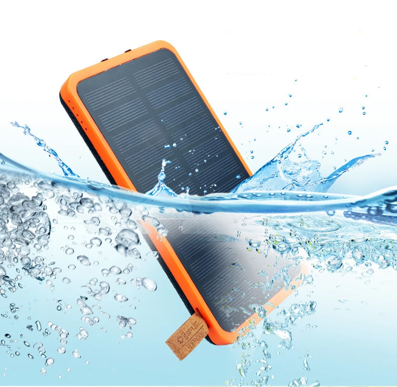 Solar Mobile Portable Power Supply 25000mAh Convenient Outdoor Rainproof Folding Phone Charger Mobile Power Bank