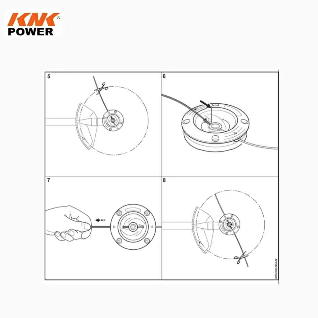 KNK POWER Trimmer Line Head 155mm M12*1.5L Fit  for STL 20-2 Brush cutter grass trimmer