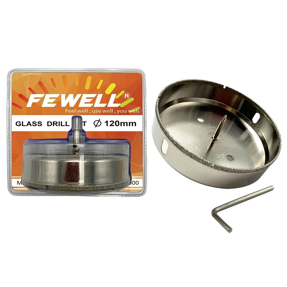 Electroplated diamond positioning drill bit cutter glass hole saw 120mm for  glass tiles ceramic porcelain