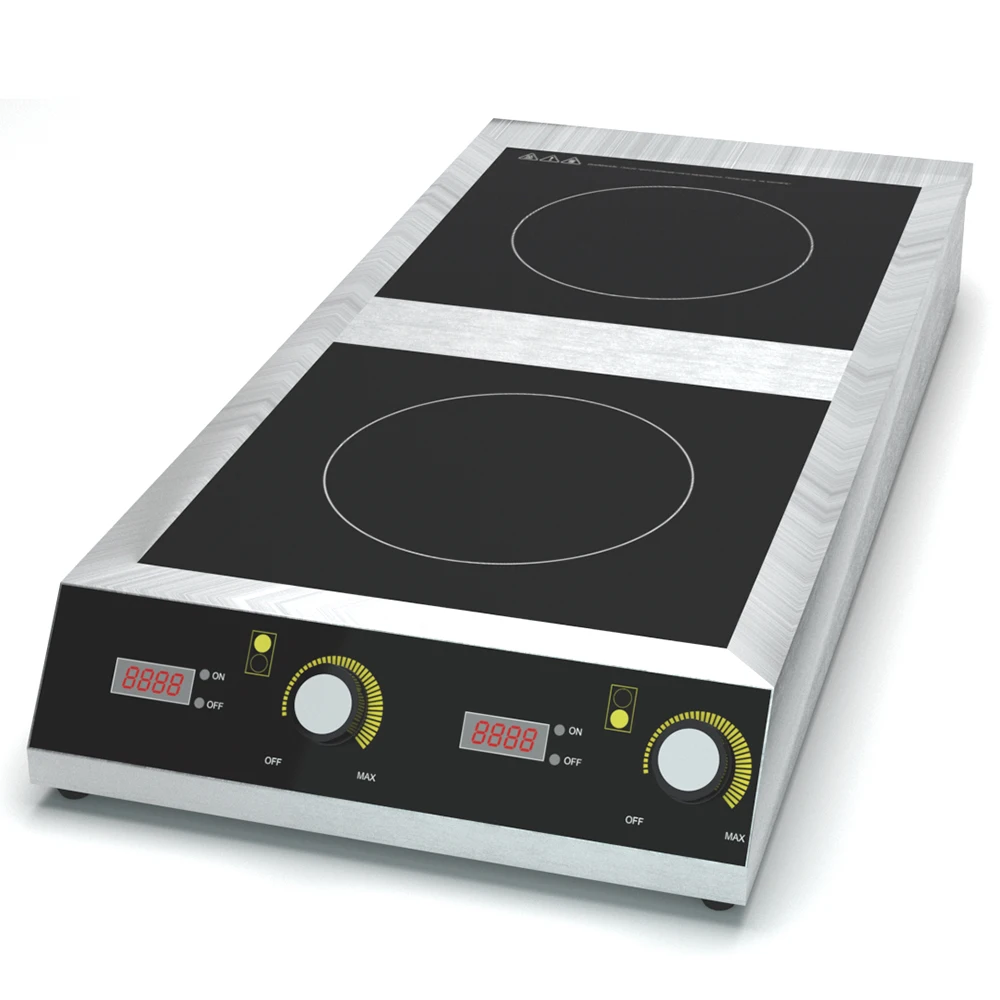Hot Selling New Model Multi-function 3500W Energy Saving Touch Control Double Induction Cooker Built in
