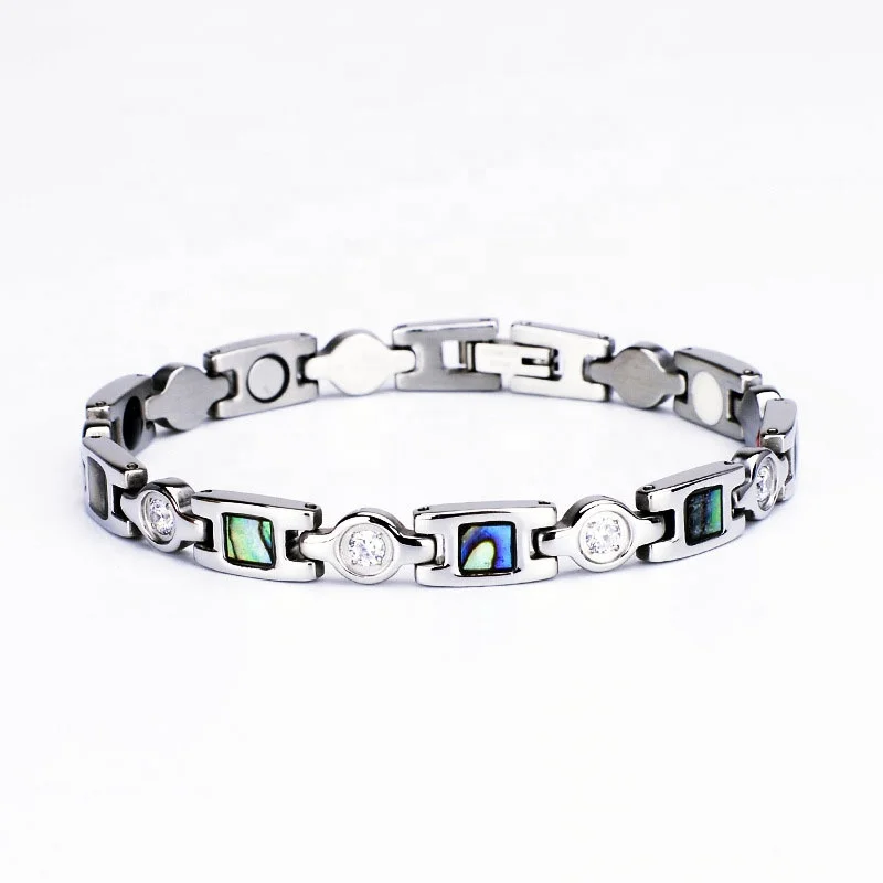 Woman Healing EMF protection Balance clasp bracelets scalar power energy Magnets therapy germanium bracelet for health body care