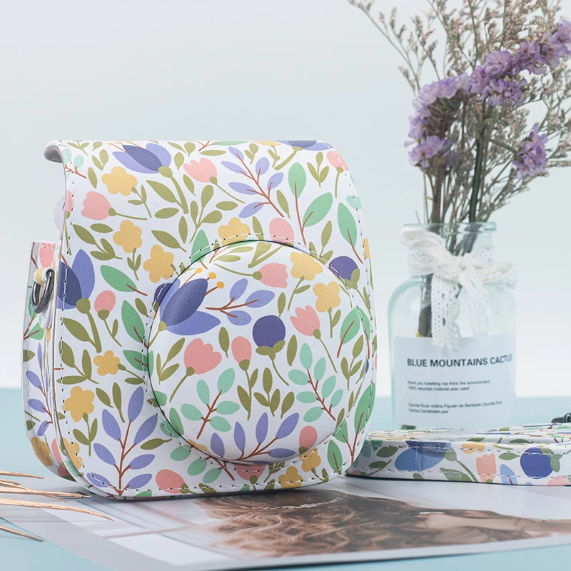 Сумка для фотоаппарата instax Mini 12/11/8/9 из искусственной кожи с карманами и регулируемым плечевым ремнем оптом