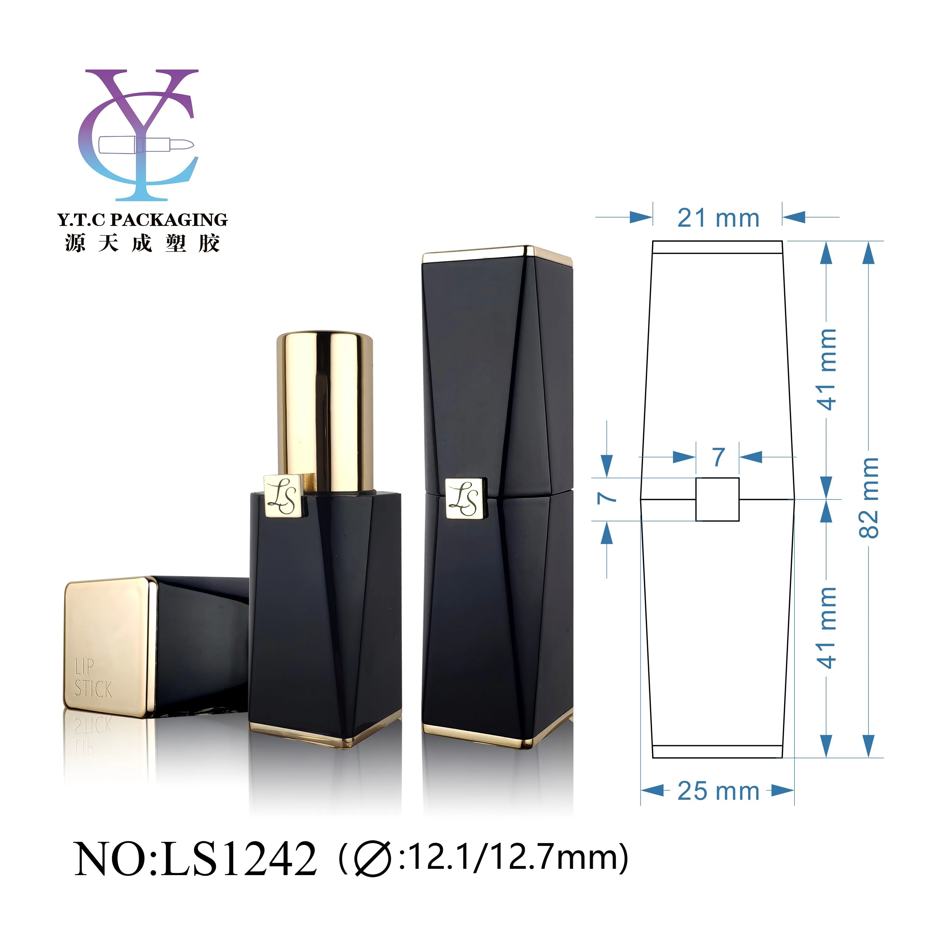 Luxury custom Plastic Cosmetic  Magnetic Lip Stick Container Tube Packaging Empty Lipstick Tube