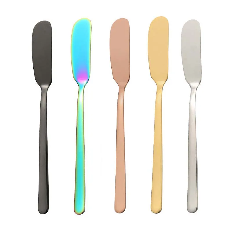 Кухонные предметы, кухонные инструменты из нержавеющей стали с длинной ручкой, золотой красочный разбрасыватель сыра, роскошные ножи-Сэндвичи для сливочного крема