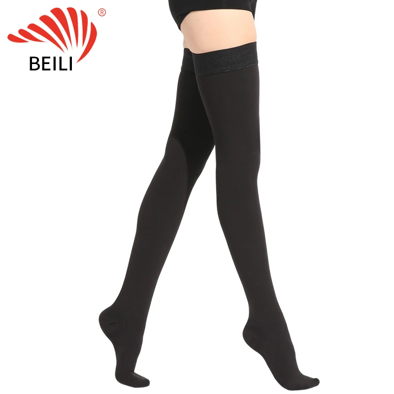 Medical 23-32mmHg compression socks thigh high stockings comfortable and beautiful socks