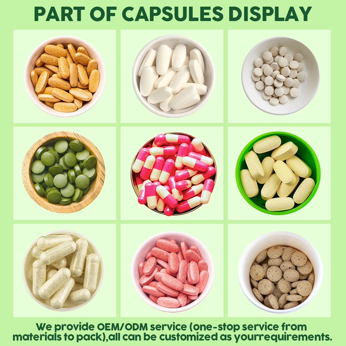 OEM/ODM all-natural supplement vitamins and vegetable nutrients fruit and vegetable capsules to support energy levels