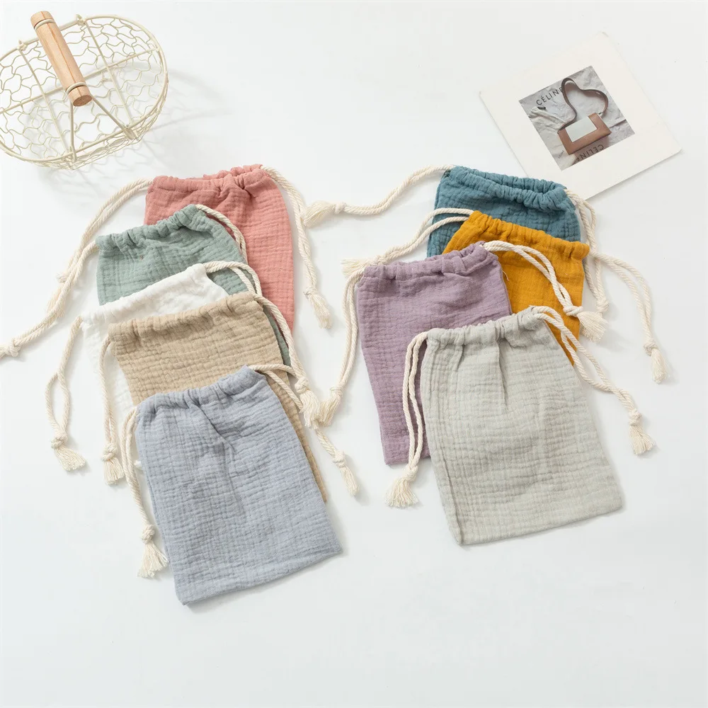 100% Organic Muslin Cotton Maternity Hospital Bag Newborn Baby Mum To Be Birthing Dauze Cotton Diaper Nappy Bag for Baby Gifts