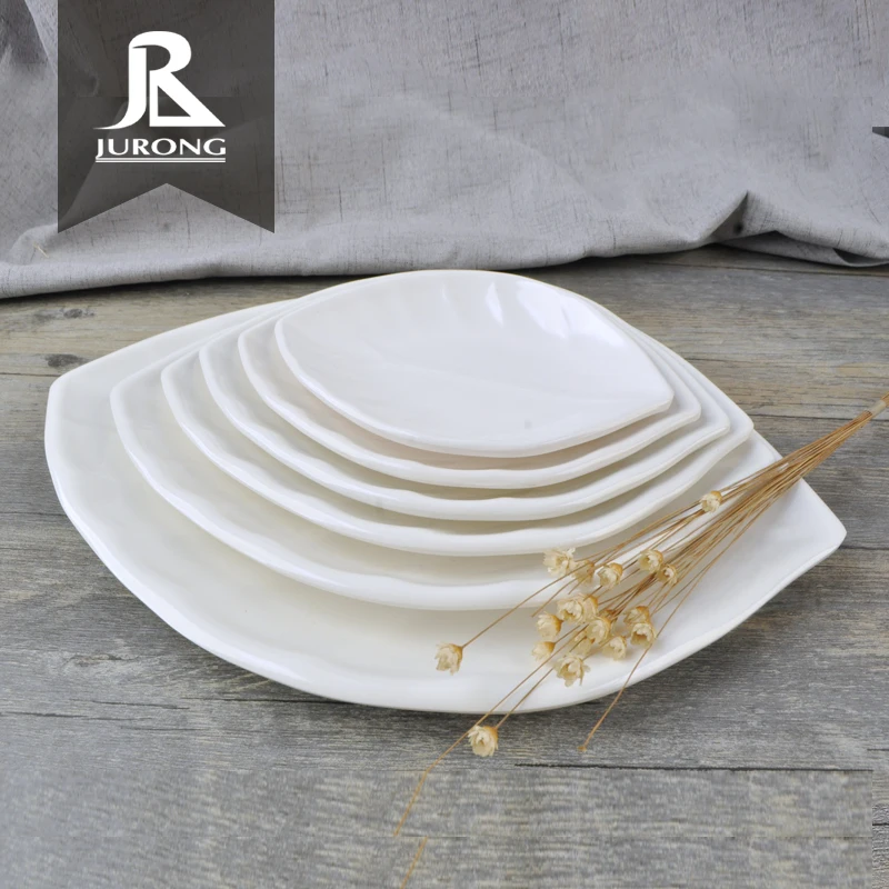 New product unique shape melamine banana leaf prints unbreakable 7 inch plastic plates