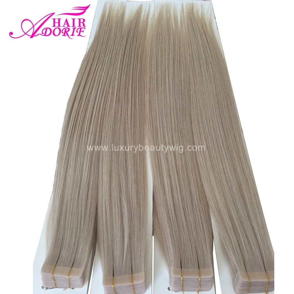 European Cuticle intact Virgin Human Hair wig for women tape hand tied hair extensions 100remy hair
