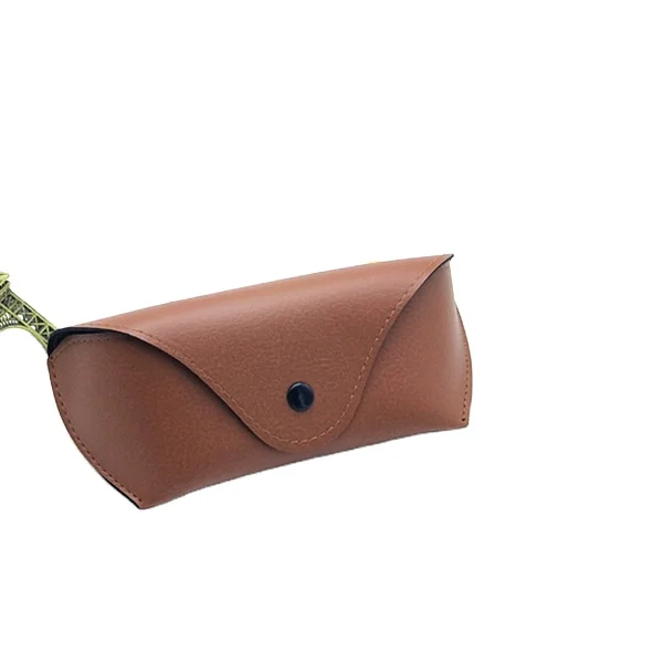 Exquisite high quality and fashion spectacle cases PU leather eye wear  sun glasses case with black/brown