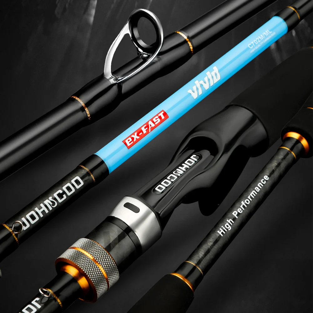 JOHNCOO VIVID II High Power-X M/ML Spinning Solid Tips Minnow Lure 1.92m 2.1m Casting Fishing Rods