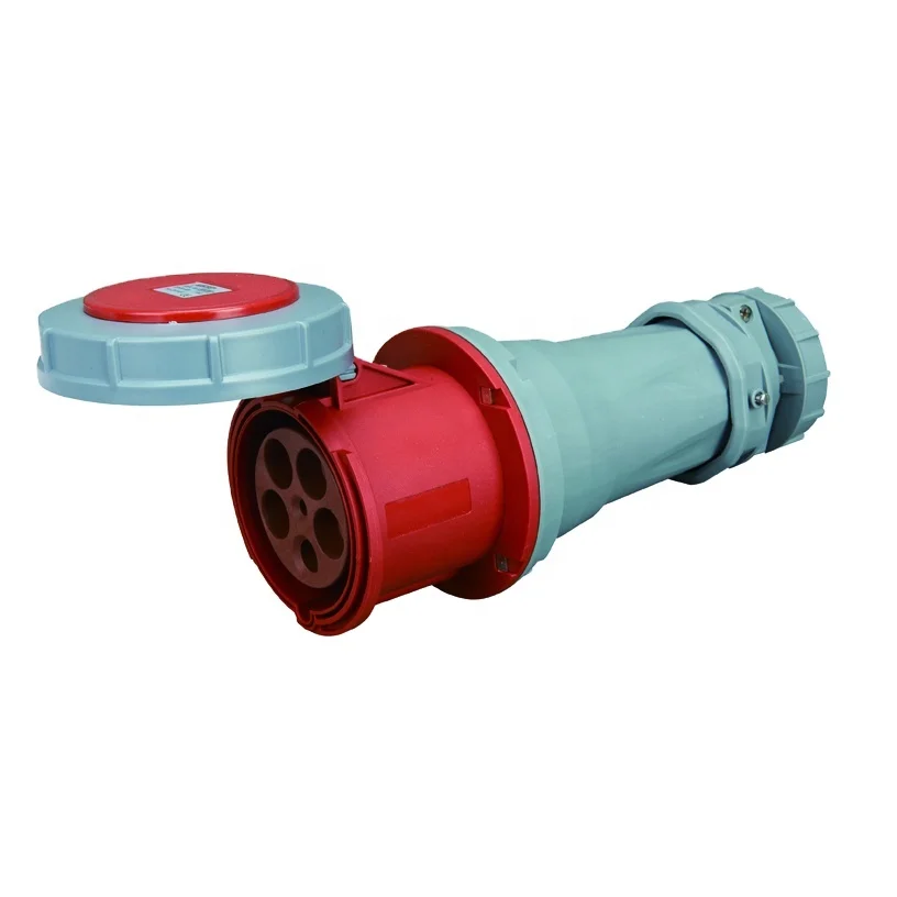 JOHNN Portable multi-pin Industrial 400v 125a IP67 5P 400V 3P+N+E Red industrial connector